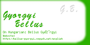 gyorgyi bellus business card